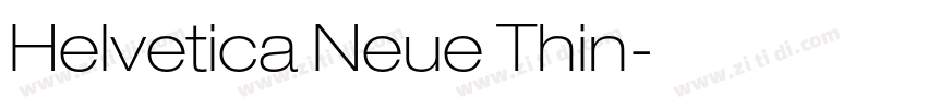 Helvetica Neue Thin字体转换
